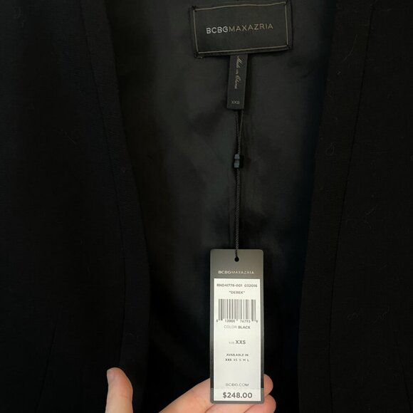 Women's BCBG MaxAzria Zippered Detail Derek Blazer - New with Tags Size XXS - Picture 6 of 7